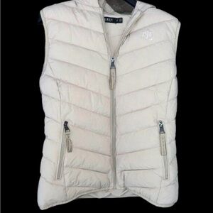 Lauren Ralph Lauren Women’s Stretch Hooded Puffer Vest Small Birch NWT